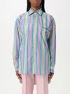 Etro Multi-coloured Striped Cotton Shirt Women In Multicolor