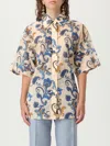 Etro Floral-print Short Sleeved Cotton Shirt In Multi