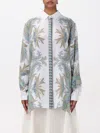 Etro Paisley Print Button-up Silk Shirt In White