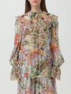 Etro Ruffled Floral-print Silk-crepon Blouse In White