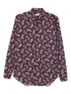 Etro Cotton Shirt With Paisley Print In Pink