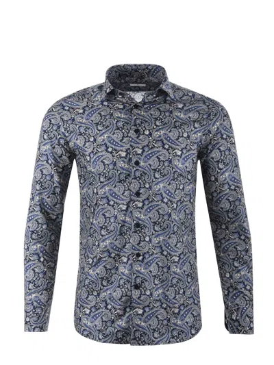 Etro Shirt In Jacquard Cotton In Blue
