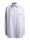 Etro Striped Cotton Shirt In Multi