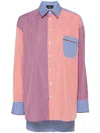 Etro Oversized Striped Cotton Poplin Patchwork-style Shirt In Multi