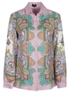 Etro Floral Paisley Print Button-up Silk Shirt In Multicolor