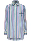 Etro Multi-coloured Striped Cotton Shirt Women In Multicolour