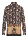 Etro All-over Patterned Long-sleeved Shirt In Multicolour