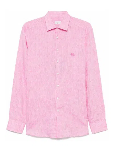 Etro Logo Long-sleeved Shirt In Multicolor