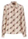 Etro Paisley Printed Silk Charmeuse Shirt In Pink