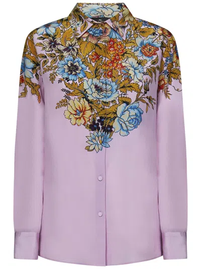 Etro Shirt In Lilac,multicolor