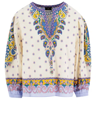 Etro Shirt In Print On White Base