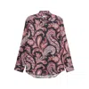 Etro Shirt Paisley Pattern Button-down Collar In Red