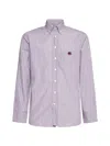 Etro Striped Cotton Shirt In Pink