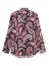 Etro Shirt Paisley Pattern Button-down Collar In Brown
