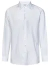 Etro Paisley-jacquard Long-sleeved Shirt In White