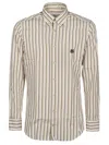 Etro Striped Embroidered Shirt In White