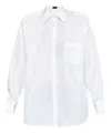 Etro Pegaso Embroidered Button-up Shirt In White