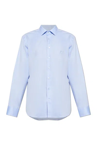 Etro Shirt With Embroidered Logo In Blue