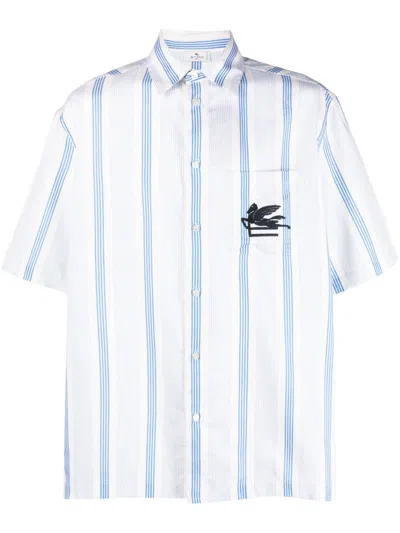 Etro Shirt With Logo In White