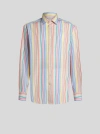 Etro Striped Long-sleeve Shirt In Multicolour