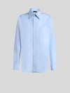 Etro Long-sleeved Shirt In Navy Blue