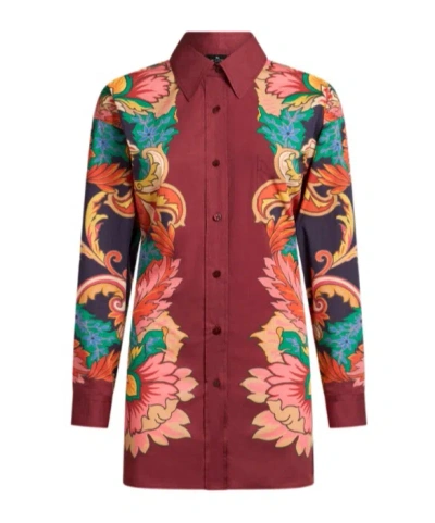 ETRO ETRO FLORAL PRINTED REAR KNOT SHIRT
