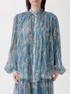 Etro Multicolor Silk Pattern Shirt In Blue