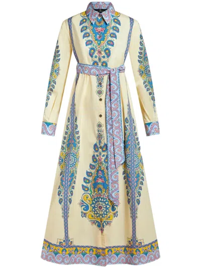 Etro Shirtdress With Paisley Print In Multicolour
