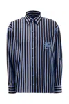 Etro Printed Cotton Blend Oversize Shirt