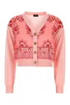 Etro Cropped Cardigan Aus Strickstoff Mit Druck In Pink