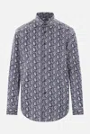Etro Paisley Pattern Long-sleeved Shirt In Blue