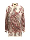 Etro Paisley Print Silk Shirt With Collared Neck