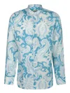 Etro Patterned Light Blue Shirt In Blue