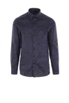 Etro Printed Cotton Shirt In Blue
