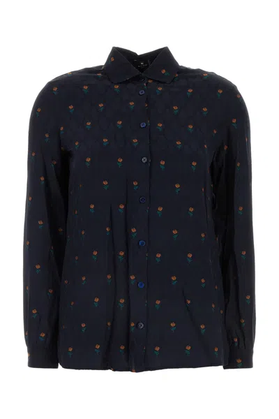 ETRO ETRO EMBROIDERED SATIN SHIRT