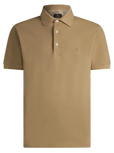 Etro Polo Shirt In Brown