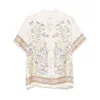 Etro Floral-print Bowling Shirt In Beige