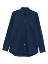 Etro Collared Shirt Button-up Long Sleeves In Burgundy