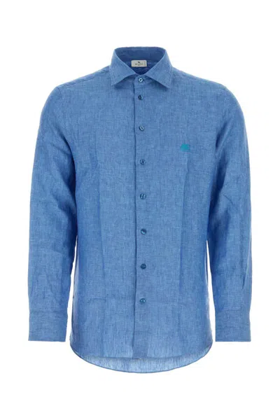 Etro Blue Linen Shirt