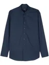 Etro Collared Shirt Button-up Long Sleeves In Blue