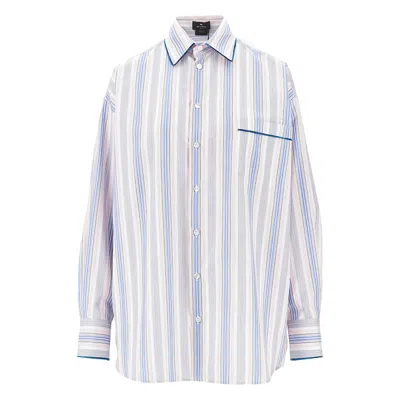 ETRO SHIRTS BLUE, WHITE