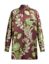 Etro Floral Print Viscose Shirt In Red