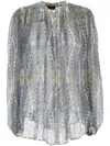 Etro Paisley Print Blouse In Gray