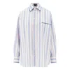 Etro Striped Cotton Shirt In Blue