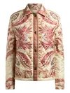 Etro Padded Jacket With Foliage Print In Multi