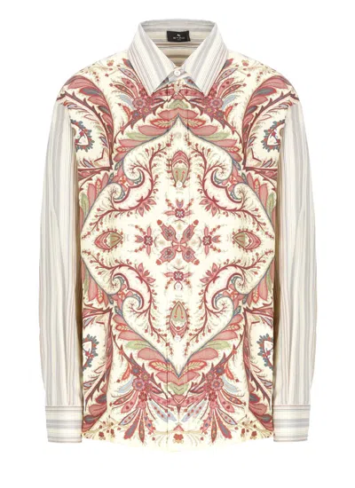 Etro Striped Pattern Long Sleeve Top In Multi