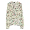 Etro Ruffled Floral Top In Multi