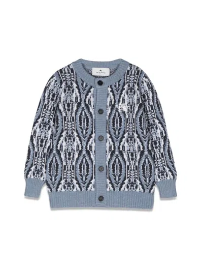 Etro Virgin Wool-cashmere Blend Shirt In Blue