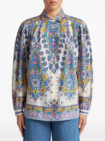 Etro Paisley-print Shirt In White