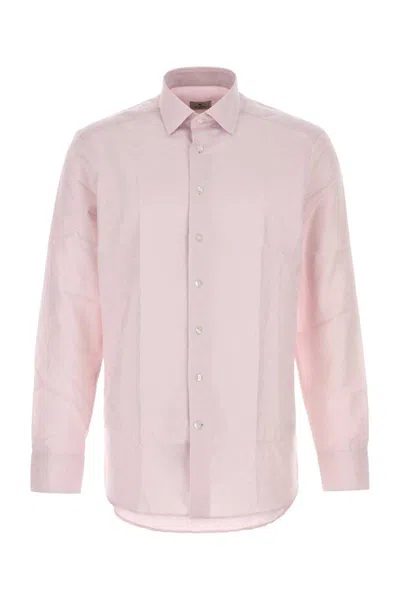 Etro Jacquard Shirt Long Sleeves In Pink